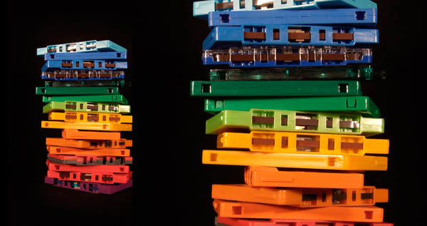 Cassette Rainbow Print