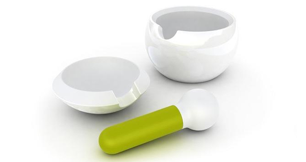 The Orb Pestle + Mortar by Joseph Joseph