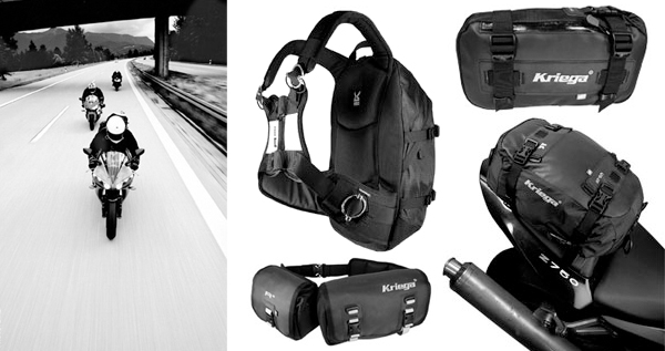 Kriega Packs for motorcyclists