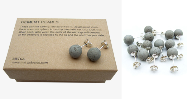 Cement Pearl Earings