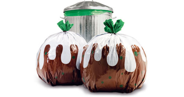 Christmas Pudding Bin Bags