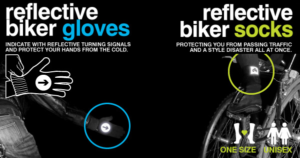 Reflective Biker Gloves and Socks