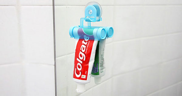 Rolling Toothpaste Squeezer and Mirror Hanger