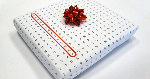 Word puzzle universal wrapping paper