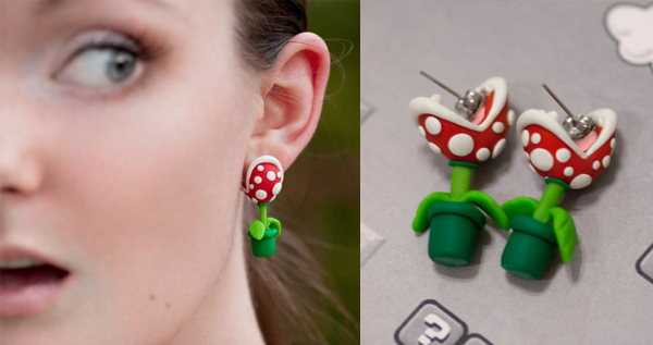Mario Piranha Plant Earrings