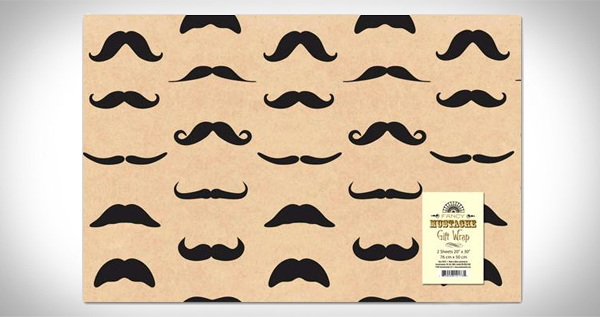 Mustache Gift Wrap