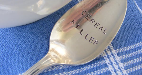 Hand Stamped Cereal Killer Spoon