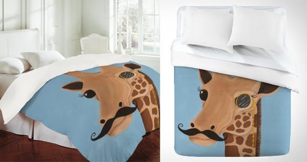 Gentleman Giraffe Duvet Cover