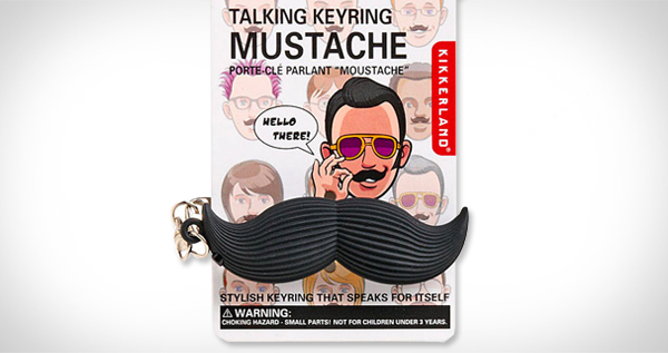 Talking Keyring Mustache