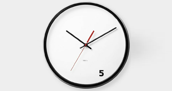 Moma 5 O’Clock Wall Clock