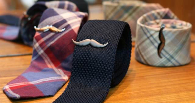 Mustache Tie Clip