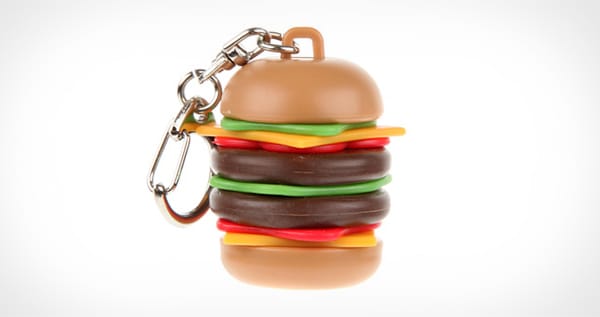 Burping Hamburger Keyring