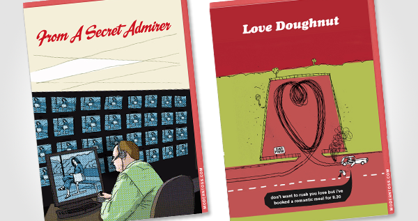 Modern Toss Valentines Cards
