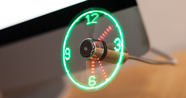 USB LED Clock Fan