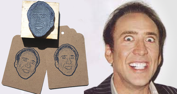 Nicolas Cage Face Stamp