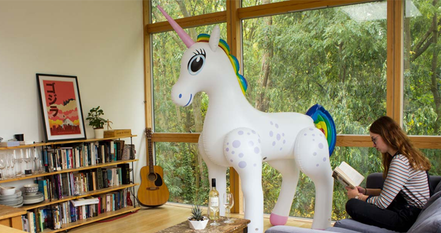 Seven Foot Tall Inflatable Unicorn