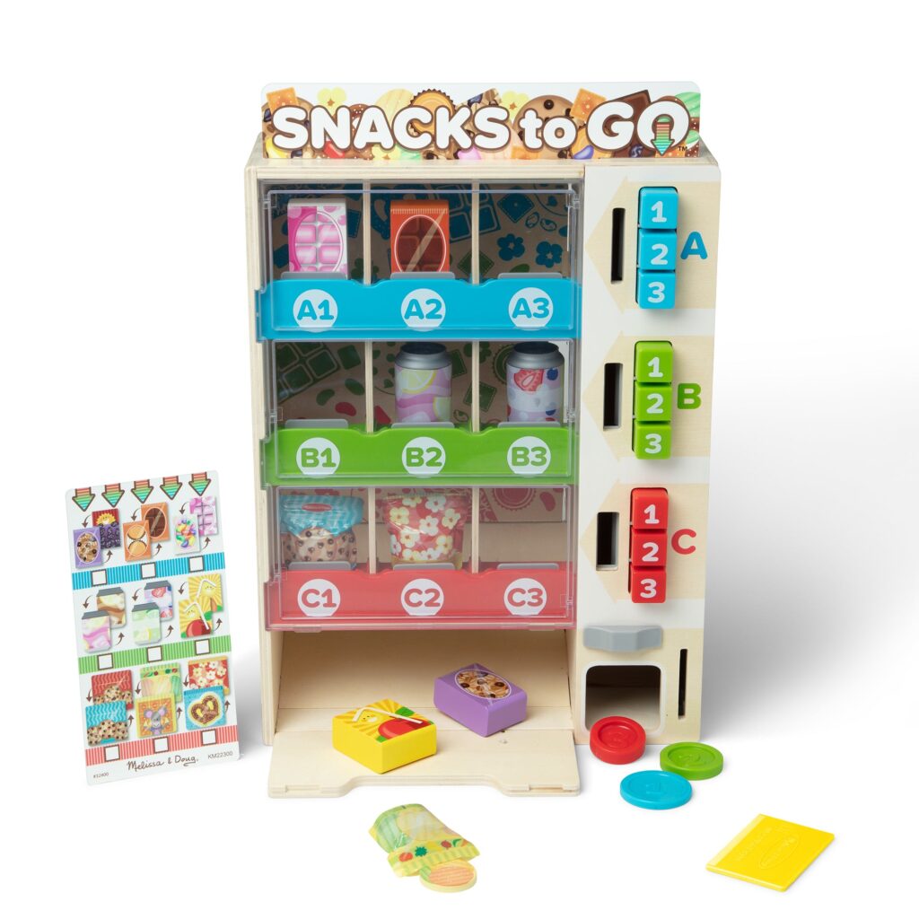 Melissa & Doug Vending Machine – Wooden Play Set for Kids